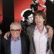 Mick Jagger and director Martin Scorsese pose for photographers at a press conference for “Shine A Light,” New York on March 30, 2008