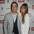 Robbie Williams and Ayda Field attend the Brit Awards after party held by EMI at the Supper Club in London on February 16, 2010