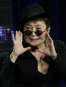 Yoko Ono of television show “Lennon NYC” speaks during the PBS portion of the 2010 Summer TCA Press Tour at the Beverly Hilton Hotel in Beverly Hills, California on August 5, 2010 