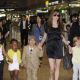 Angelina Jolie with kids Maddox, Zahara, Pax and Shiloh at the Narita International Airport in Japan on July 26, 2010 
