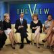President Barack Obama sits alongside Whoopi Goldberg, Barbara Walters, Joy Behar, Sherri Shepherd and Elisabeth Hasselbeck as he tapes an appearance for “The View” in New York City on July 28, 2010
