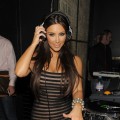 Kim Kardashian shows off her DJ skills at Lavo in Las Vegas, Nev., on August 13, 2010