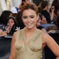 Lily Collins arrives to the premiere of The Twilight Saga Eclipse during the 2010 Los Angeles Film Festival at the Nokia Theatre in Los Angeles, Calif., on June 24, 2010