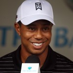 Tiger Woods speaks with the media after his practice round at The Barclays on August 25, 2010 in Paramus, New Jersey