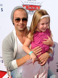 Joey Lawrence and his daughter, Charleston, attend DisneyPixar’s World of Cars Online launch party at Bob’s Big Boy in Burbank, Calif., on August 11, 2010