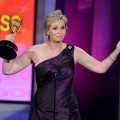 Jane Lynch accepts the Outstanding Supporting Actress in a Comedy Series award onstage at the 62nd Annual Primetime Emmy Awards held at the Nokia Theatre L.A. Live on August 29, 2010 in Los Angeles