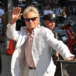 Michael Douglas arrives to “The Late Show with David Letterman” on August 31, 2010 in New York City