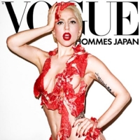 Lady Gaga in a poster for Men’s Vogue Japan, shot by Terry Richardson 