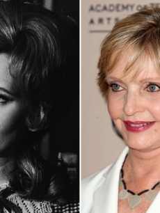 Florence Henderson in 1970 (left) and in 2009 (right)
