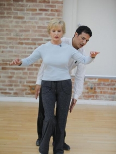 Florence Henderson and Corky Ballas work on their technique in preparation for “Dancing with the Stars,” Los Angeles, Sept. 2010