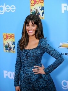 Lea Michele arrives at the premiere “Glee” Season 2 held at Paramount Studios in Hollywood on September 7, 2010 