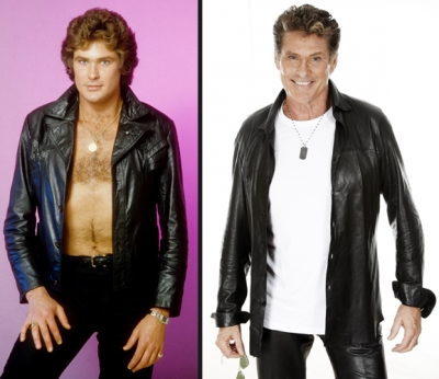 David Hasselhoff in 1980 (left) and in 2010 (right)