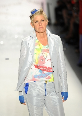 Ellen Degeneres works the runway at the Richie Rich Spring 2011 fashion show during Mercedes-Benz Fashion Week at The Studio at Lincoln Center in New York City on September 9, 2010