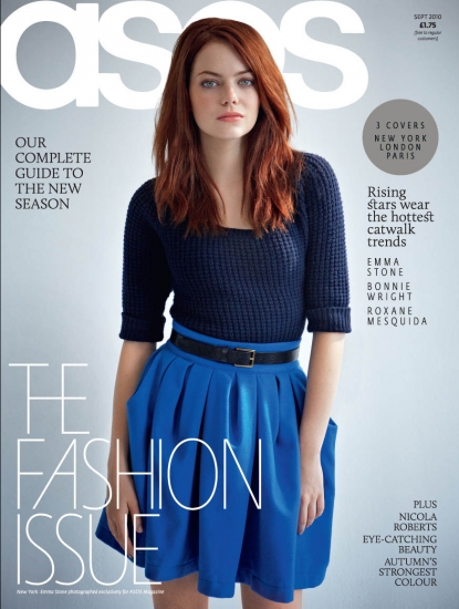 Emma Stone on the cover of ASOS magazine