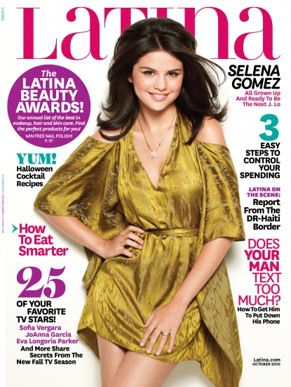 Selena Gomez on the October 2010 cover of Latina magazine