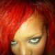 Rihanna shows off a curling iron accident in a picture posted on Twitpic on August 29, 2010