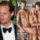 Alexander Skarsgard at the HBO post-Emmy party (left) and on the cover or Rolling Stone (right)
