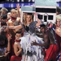 Chelsea Handler wears a Lady Gaga-inspired costume during the 2010 MTV Video Music Awards at NOKIA Theatre L.A. LIVE in Los Angeles on September 12, 2010