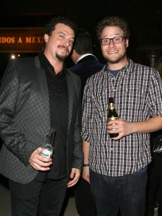 Danny McBride and Seth Rogen attend the 2nd season premiere of HBO’s “East Bound & Down” at the Paramount Theater in Hollywood on September 16, 2010