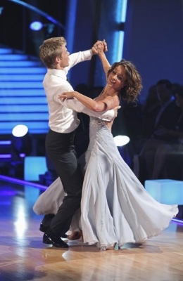 Jennifer Grey and Derek Hough on the season premiere of “Dancing with the Stars”