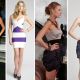Victoria Beckham in Herve Leger and the designer dress on a model for RentTheRunway.com; Blake Lively in Yigal Azrouel on “Gossip Girl” and a model for RentTheRunwayt.com in the designer dress 