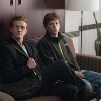 Justin Timberalke and Jesse Eisenberg in “The Social Network”