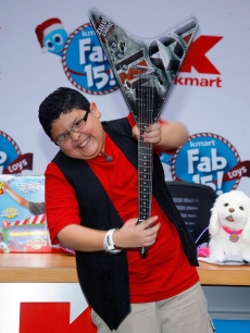 Rico Rodriguez promotes the Fab 15 list of the hottest toys for the holidays at the NASDAQ MarketSite, NYC, September 24, 2010 