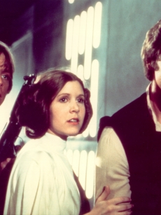 Mark Hamill, Carrie Fisher and Harrison Ford in “Star Wars”