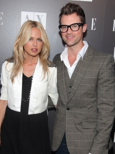 Rachel Zoe and Brad Goreski arrive to the A|X Armani Exchange and ELLE’s Joe Zee Disco Glam soiree evening at A|X Robertson Store, LA, May 25, 2010