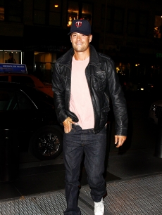Josh Duhamel steps out in New York City in a Superdry Brad Jacket en-route to dinner with Katherine Heigl, NYC, Sept. 26, 2010