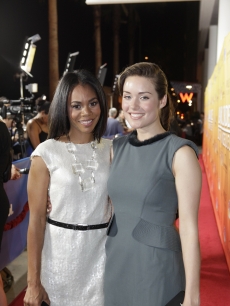 Regina Hall and Megan Boone celebrate the premiere of NBC’s “Law & Order: Los Angeles” at Drai’s Hollywood, Los Angeles, Sept. 27, 2010