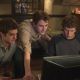 Andrew Garfield, Joseph Mazzello, Jesse Eisenberg and Patrick Maple in “The Social Network”