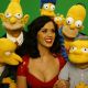 Katy Perry is seen with characters from “The Simpsons”