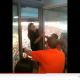 Gloria Estefan seen climbing out a of window after getting locked into a stadium suite during a Miami Dolphins game in Miami on September 26, 2010