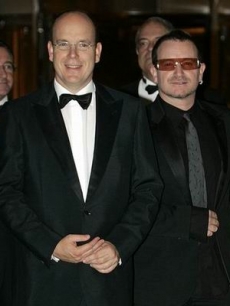 Prince Albert of Monaco and Bono, Monaco, October 2006