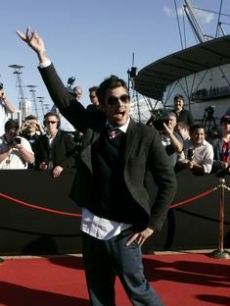 Johnny Knoxville goofs off at the Aria Music Awards in Sydney, Australia