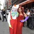 John Cusimano and Rachael Ray pose in their Roger Rabbit and Jessica costumes as they tape “The Rachael Ray Show’s” Halloween episode, NYC, Oct. 6, 2010