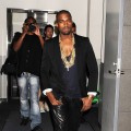 Kanye West arrives in leather pants to the screening preview event of his first directed film “Runaway” at Space SF Shiodome in Tokyo, Japan on October 8, 2010 