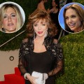 Joan Collins. Inserts: Jennifer Aniston, Angelina Jolie