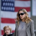 Sarah Jessica Parker walks son James Wilkie Broderick to school in the West Village, NYC, October 15, 2010
