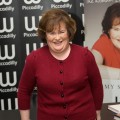 Susan Boyle poses at a booksigning for her autobiography “The Woman I Was Born To Be” at Waterstone’s Piccadilly in London, England, on October 16, 2010 