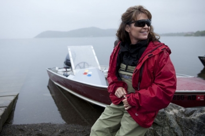 Sarah Palin takes a moment to herself on “Sarah Palin’s Alaska” on TLC
