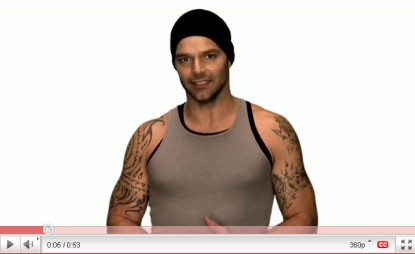 Ricky Martin appears in a PSA video for “Hate Crimes: We Give A Damn,” which calls for gay bullying to stop