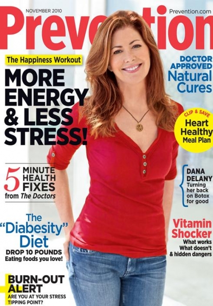Dana Delaney on the November 2010 cover of Prevention magazine