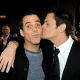 Steve O and Johnny Knoxville share a kiss at the premiere of  “Jackass 3D” at the Chinese Theater in Los Angeles on October 13, 2010