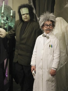 This kids from “Modern Family” — Rico Rodriguez and Nolan Gould — dress up for the show’s Halloween episode 2010