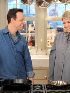 Josh Charles from CBS’ “The Good Wife” visits “The Martha Stewart Show” to cook seared steak fajitas with Mexican rice, NYC, Oct. 21, 2010