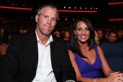 Brett Favre and wife Deanna Favre attend the 2008 ESPY Awards held at NOKIA Theatre L.A. LIVE on July 16, 2008 in Los Angeles