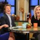 Kit Hoover and Billy Bush share a laugh with Jenny McCarthy on Access Hollywood Live on October 21, 2010