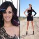 Katy Perry (left), a model wearing a design from Donna Mizani (right)